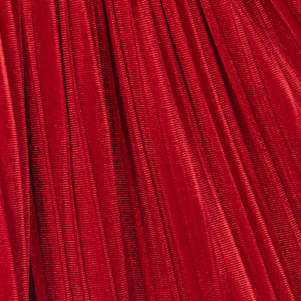 Mayoral-فستان أطفال بناتي قطيفة لون أحمر | Childrensalon Outlet