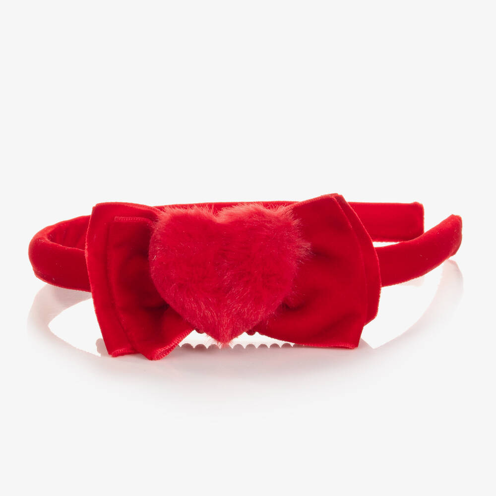 مايورال-طوق للشعر مخمل لون أحمر للبنات | Childrensalon Outlet