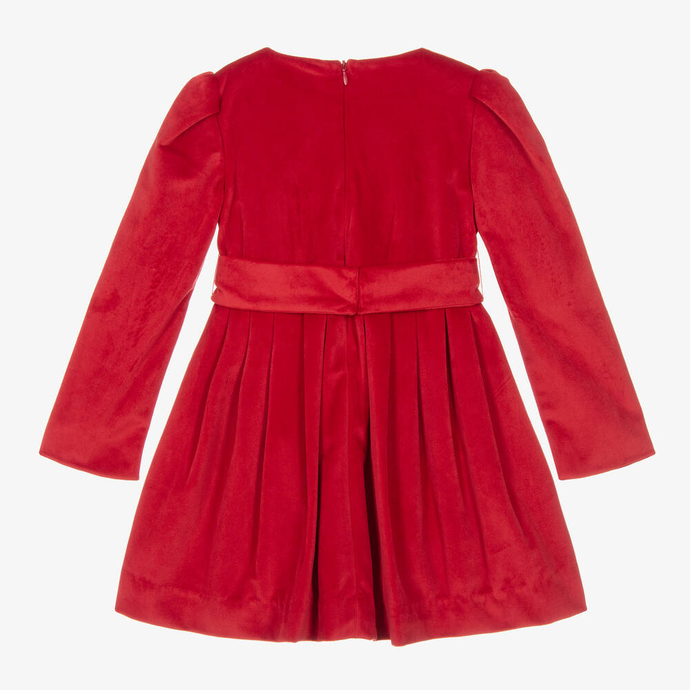 Mayoral-Girls Red Velvet Dress | Childrensalon Outlet