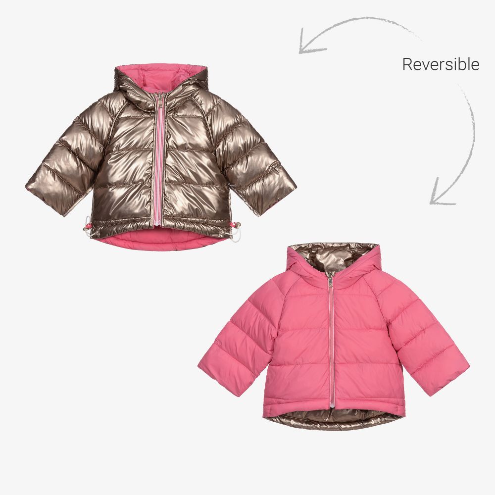 Mayoral -  Girls Reversible Puffer Coat | Childrensalon