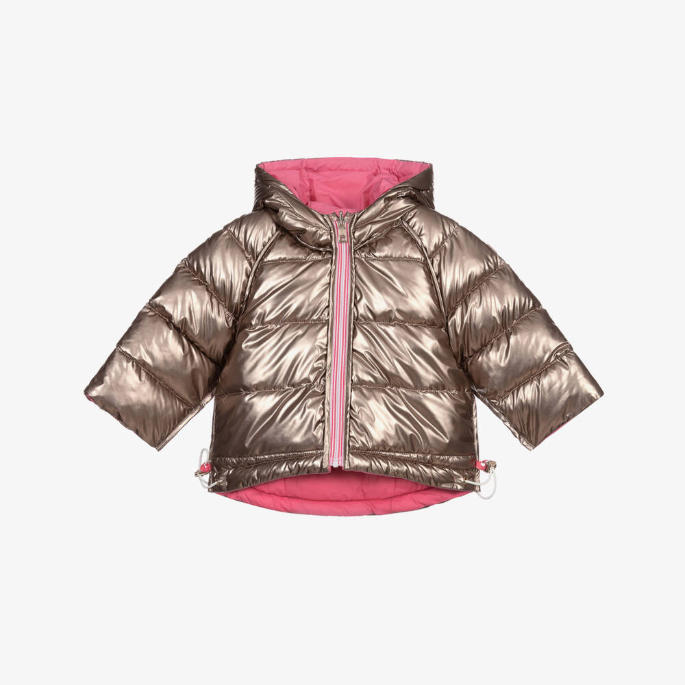 Mayoral- Girls Reversible Puffer Coat | Childrensalon Outlet