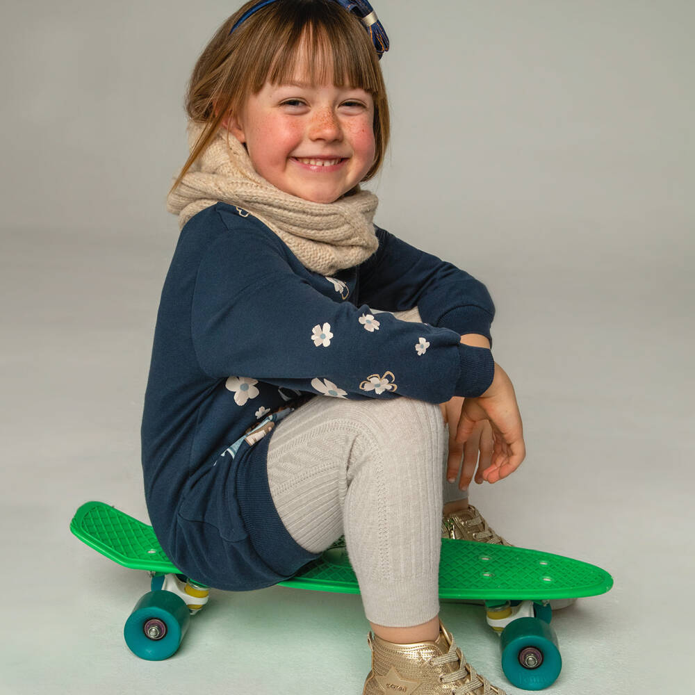 Mayoral-Girls Ribbed Viscose Beige Trousers | Childrensalon Outlet