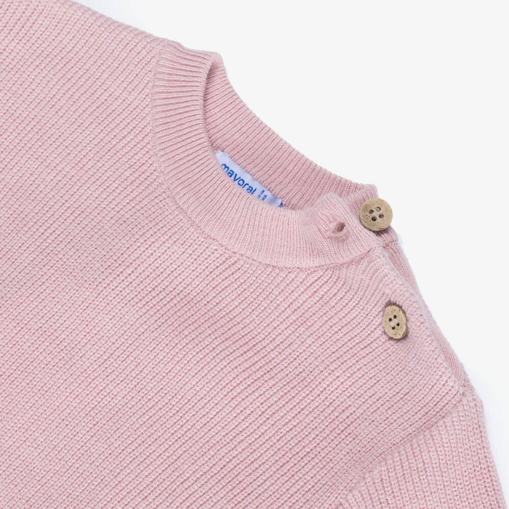 Mayoral-Girls Rose Pink Knitted Trouser Set | Childrensalon Outlet