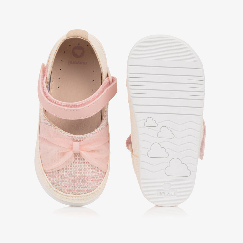 Mayoral-Girls Rose Ribbon Espadrille Flats | Childrensalon Outlet