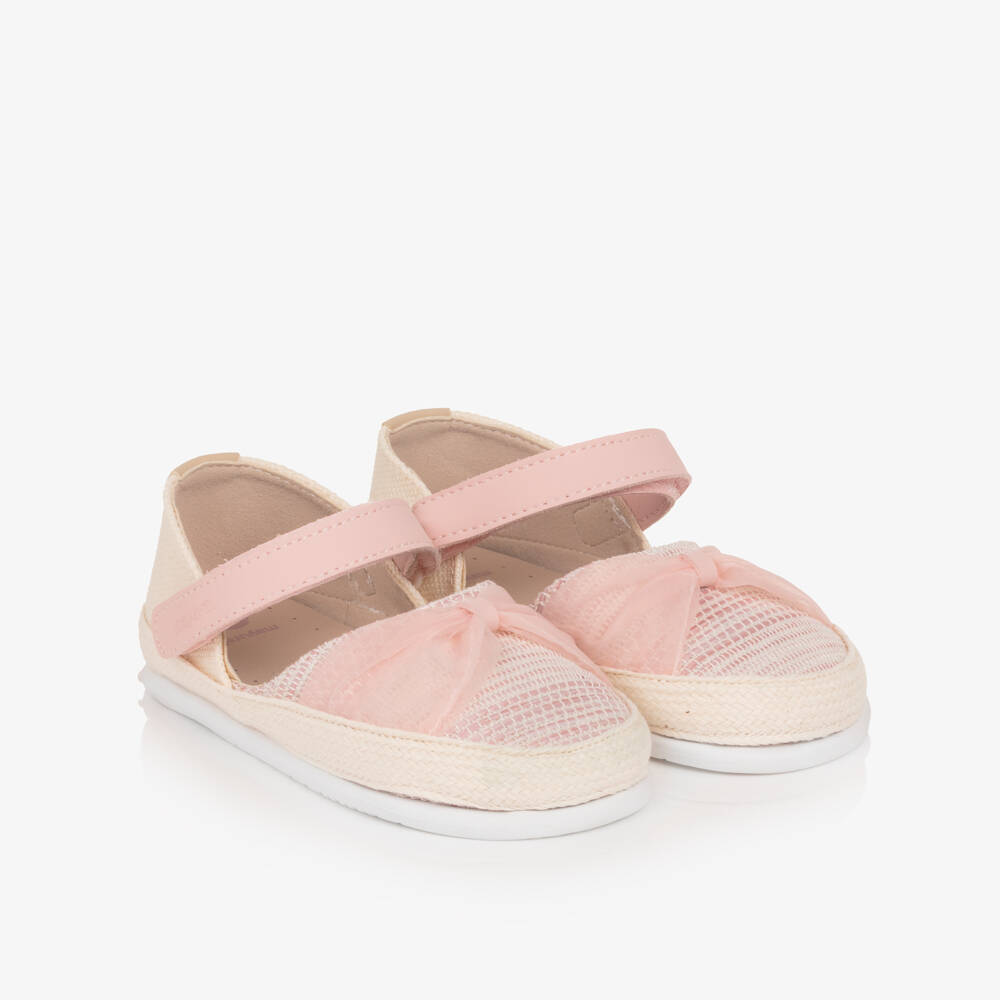 Mayoral-Girls Rose Ribbon Espadrille Flats | Childrensalon Outlet