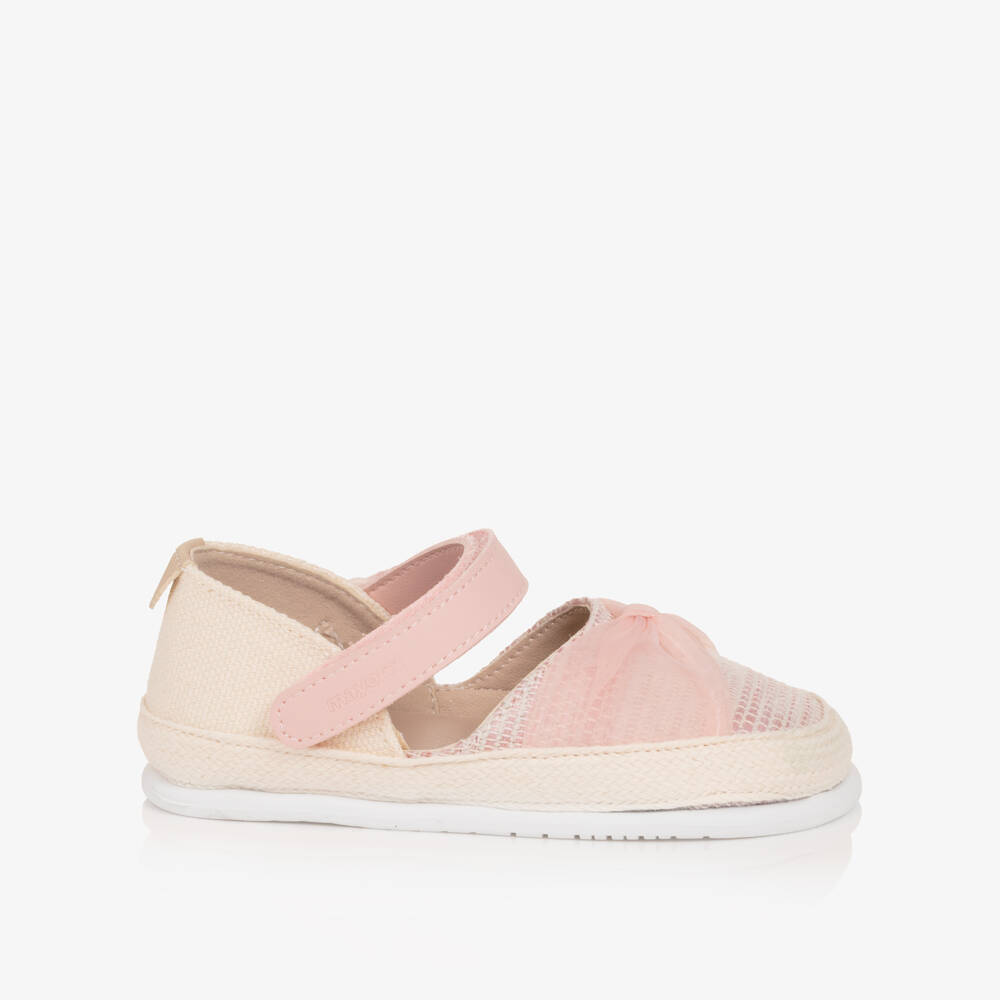 Mayoral-Girls Rose Ribbon Espadrille Flats | Childrensalon Outlet