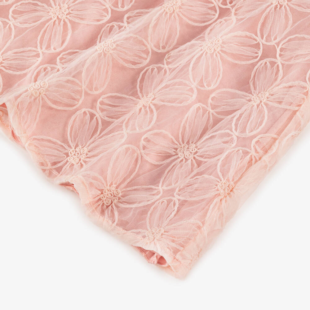 Mayoral-Girls Rosy Blossom Tulle Gown | Childrensalon Outlet
