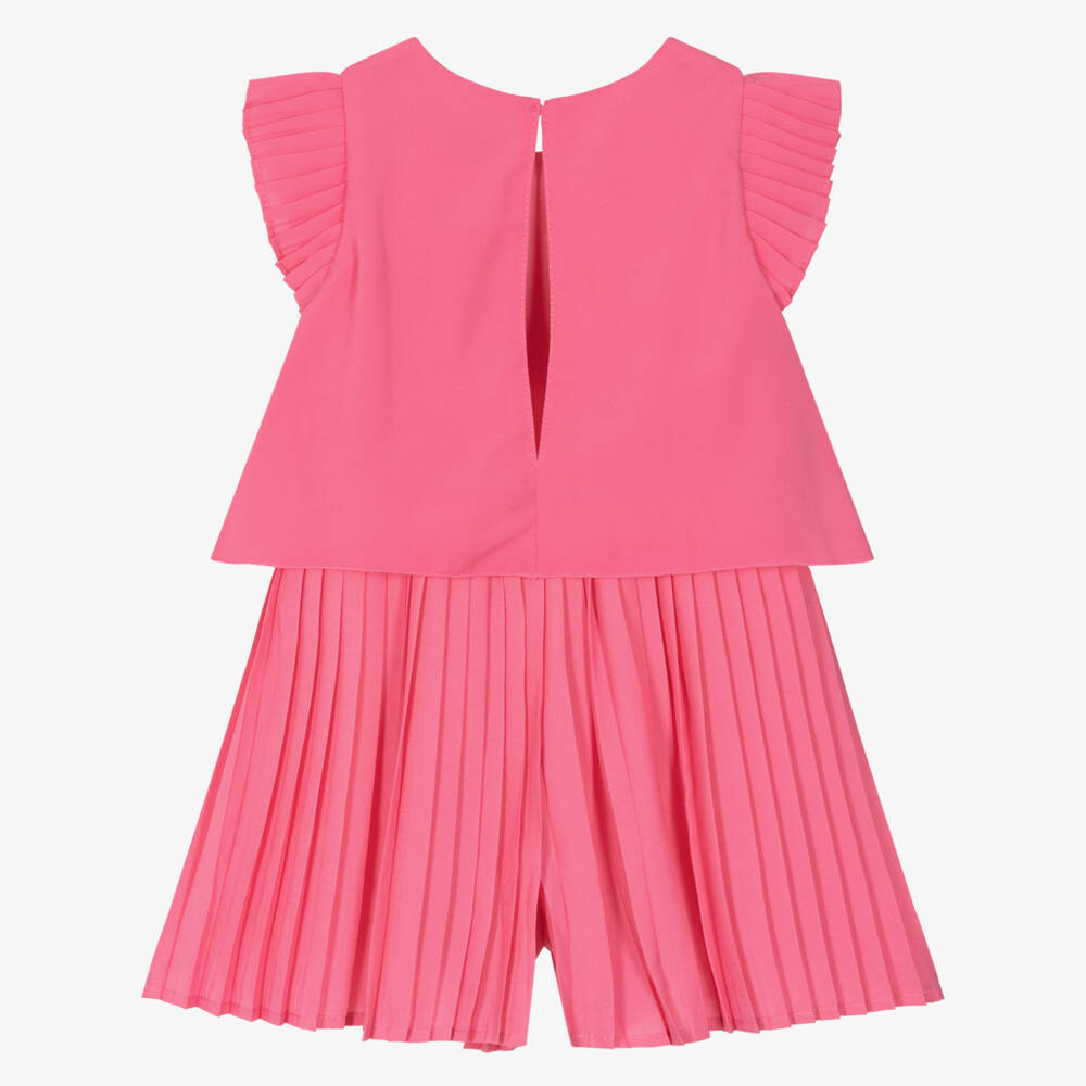 Mayoral-Girls Rosy Chiffon Romper Delight | Childrensalon Outlet