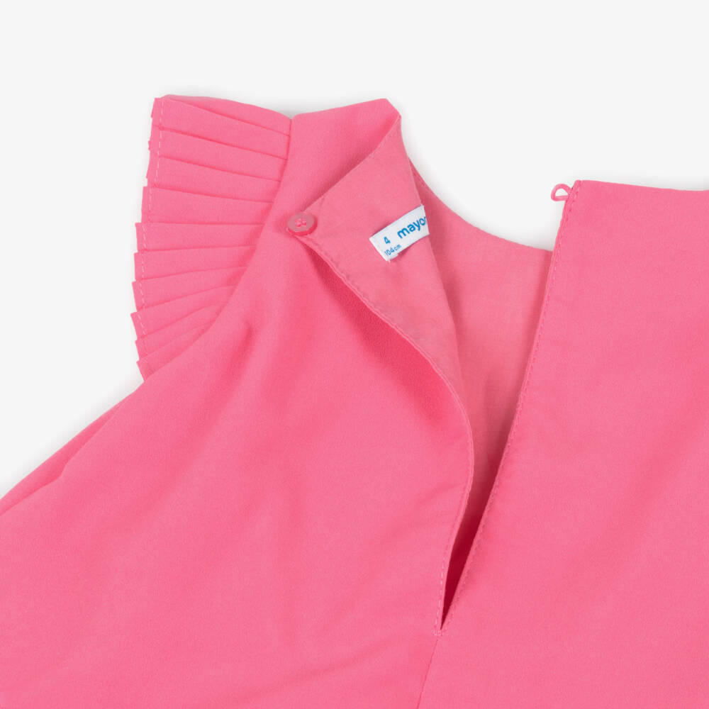 Mayoral-Girls Rosy Chiffon Romper Delight | Childrensalon Outlet