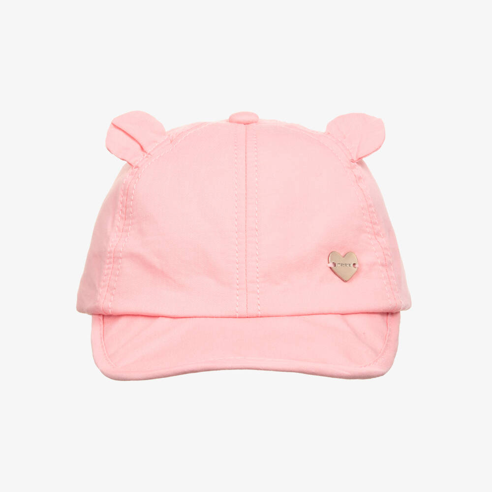 Mayoral-Шапка с ушками розовая для девочек | Childrensalon Outlet