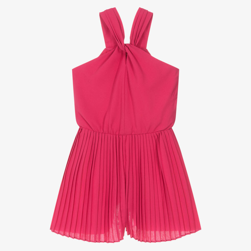Mayoral-Girls Rosy Halter Neck Romper | Childrensalon Outlet