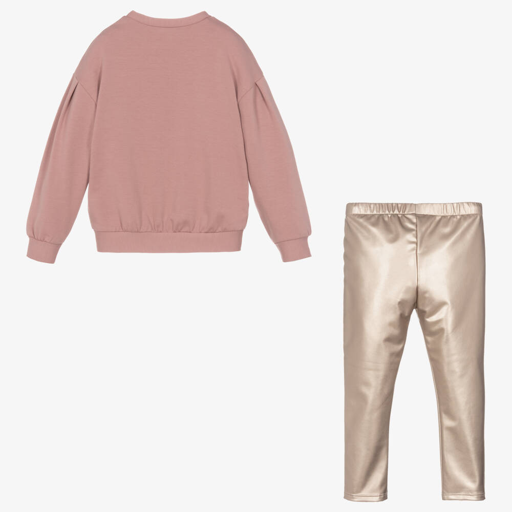 Mayoral-Girls Rosy Jumper and Metallic Trousers | Childrensalon Outlet