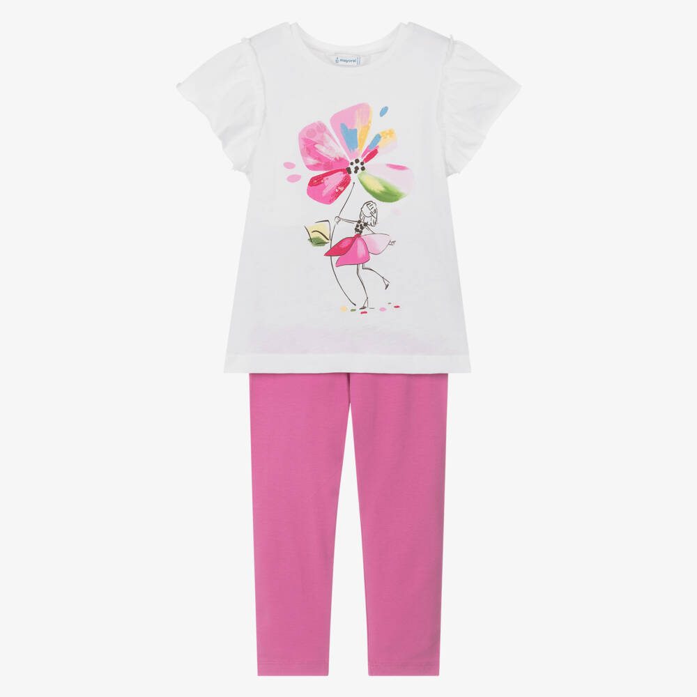 Mayoral-Girls Rosy Knit Legging Ensemble | Childrensalon Outlet