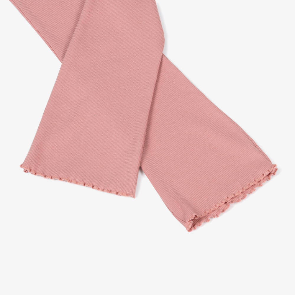 Mayoral-Girls Rosy Ribbed Cotton Trousers | Childrensalon Outlet