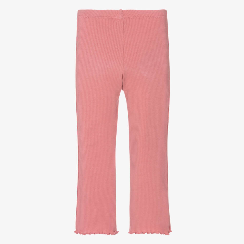 Mayoral-Girls Rosy Ribbed Jersey Trousers | Childrensalon Outlet