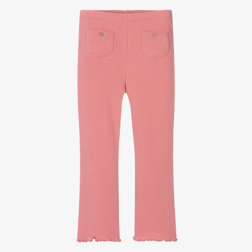 Mayoral-Розовые ребристые брюки из джерси для девочек | Childrensalon Outlet