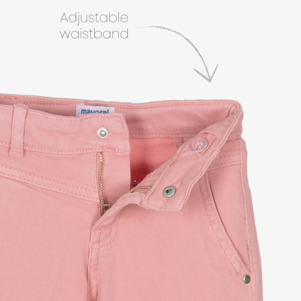 Mayoral-Джинсы с широкими штанинами розовые для девочек | Childrensalon Outlet