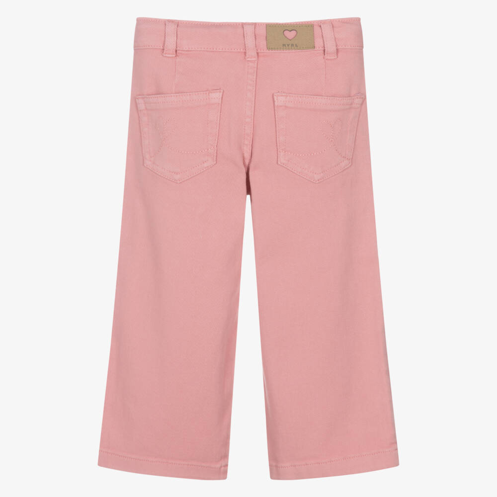 Mayoral-Джинсы с широкими штанинами розовые для девочек | Childrensalon Outlet