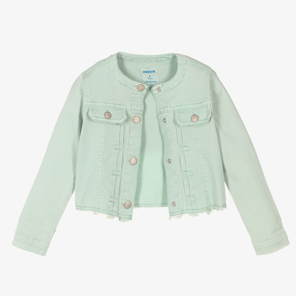 Mayoral Girls Sage Green Denim Jacket