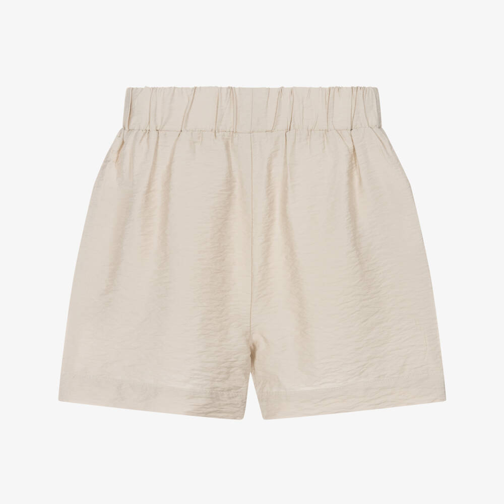 Mayoral-Girls Sand-Hued Bow Waist Shorts | Childrensalon Outlet