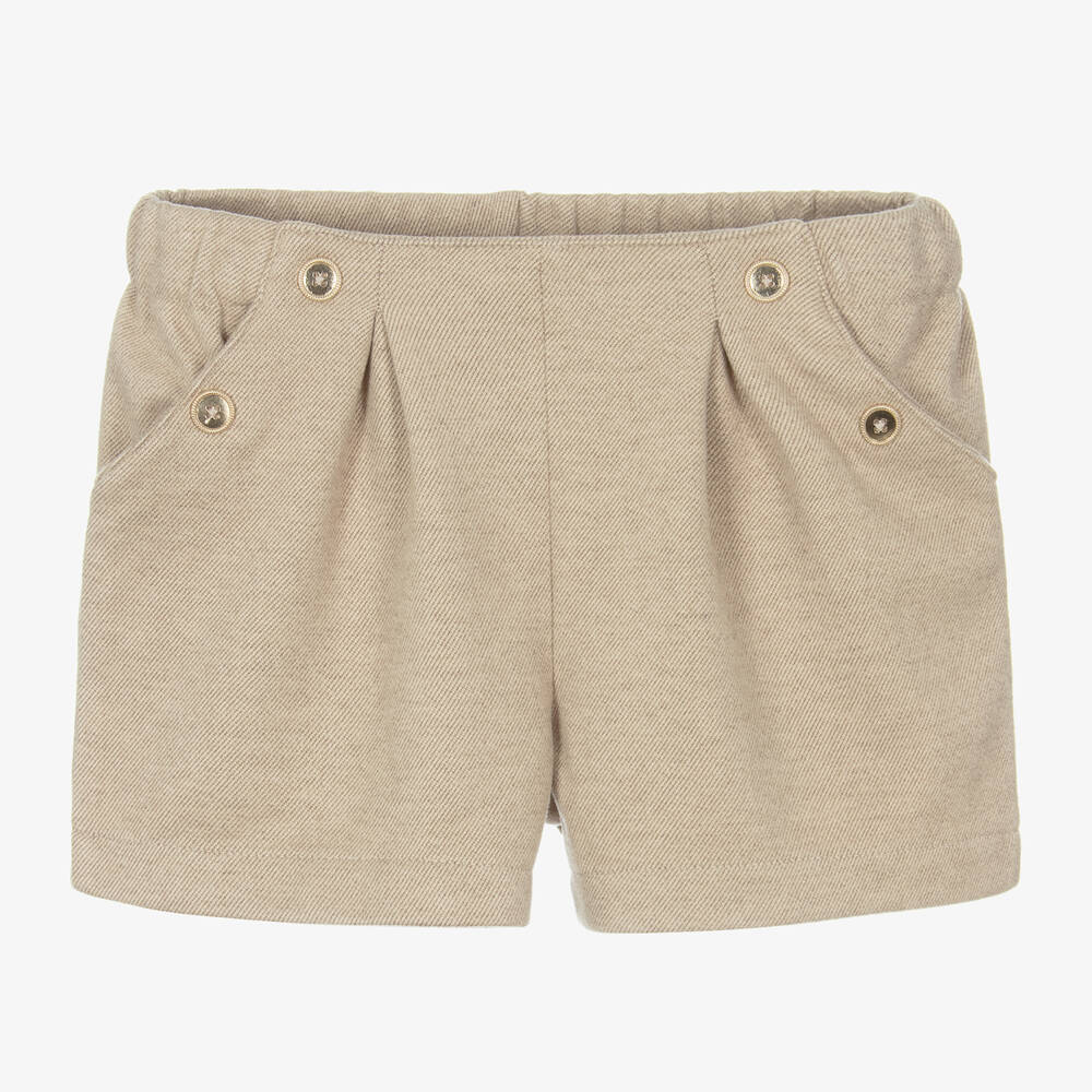 Mayoral-Girls Sand Pleated Shorts | Childrensalon Outlet
