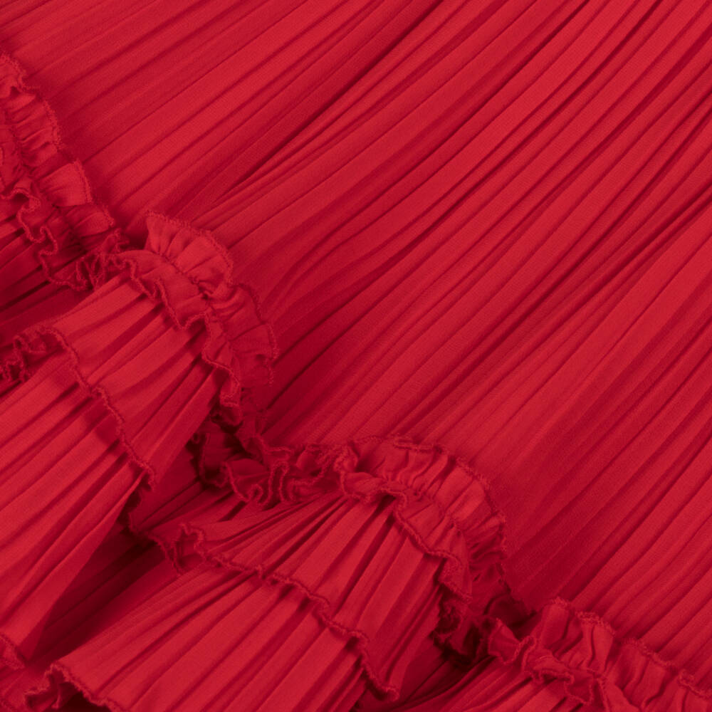 Mayoral-Girls Scarlet Chiffon Ruffle Gown | Childrensalon Outlet