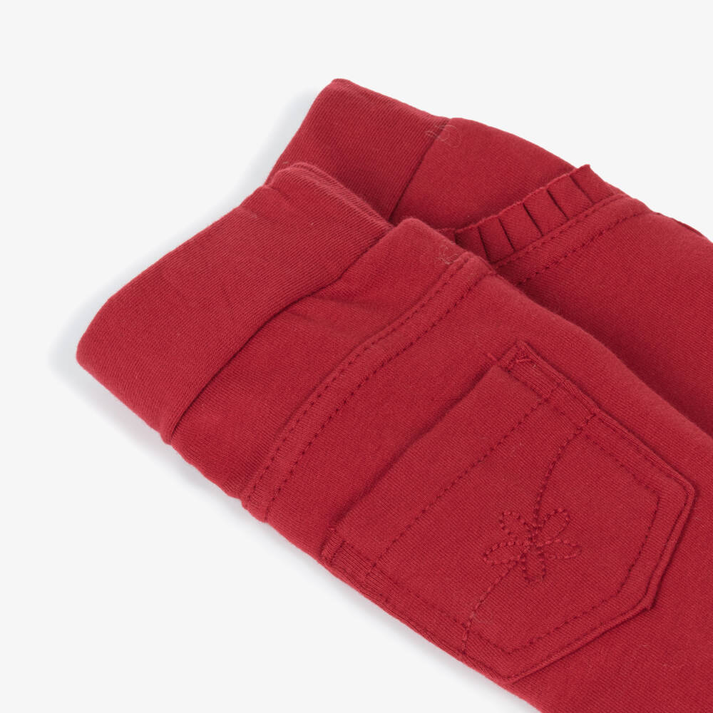 Mayoral-بنطلون قطن جيرسي لون أحمر للبنات | Childrensalon Outlet