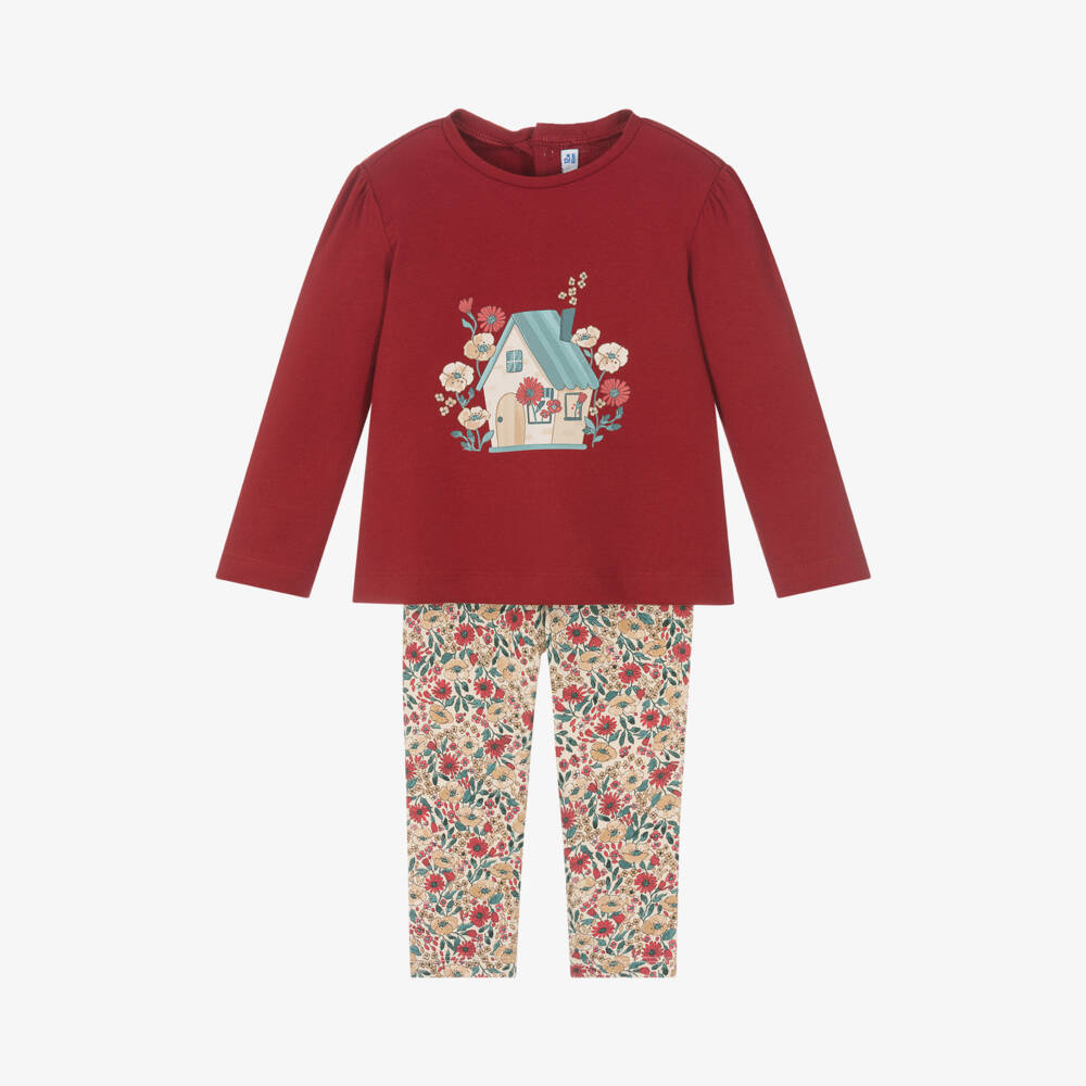Mayoral-Girls Scarlet Floral Outfit Set | Childrensalon Outlet