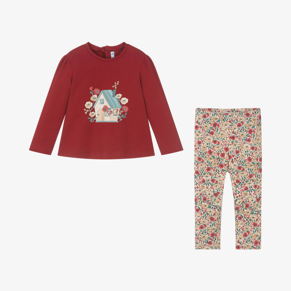 Mayoral-Girls Scarlet Floral Outfit Set | Childrensalon Outlet