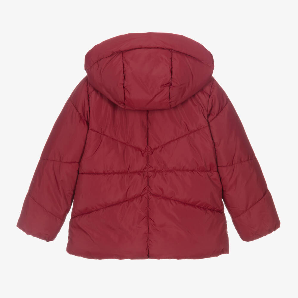 Mayoral-Girls Scarlet Hooded Puffer Jacket | Childrensalon Outlet