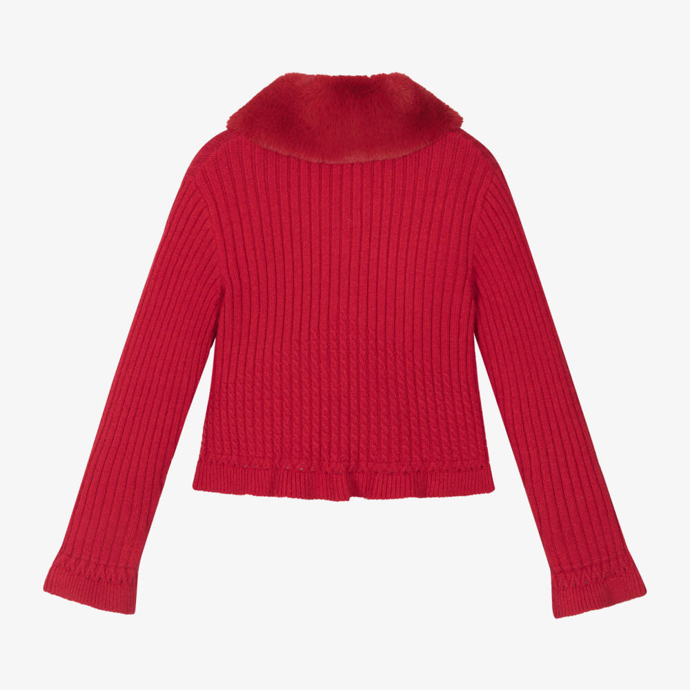 Mayoral-Girls Scarlet Knit Cardigan | Childrensalon Outlet