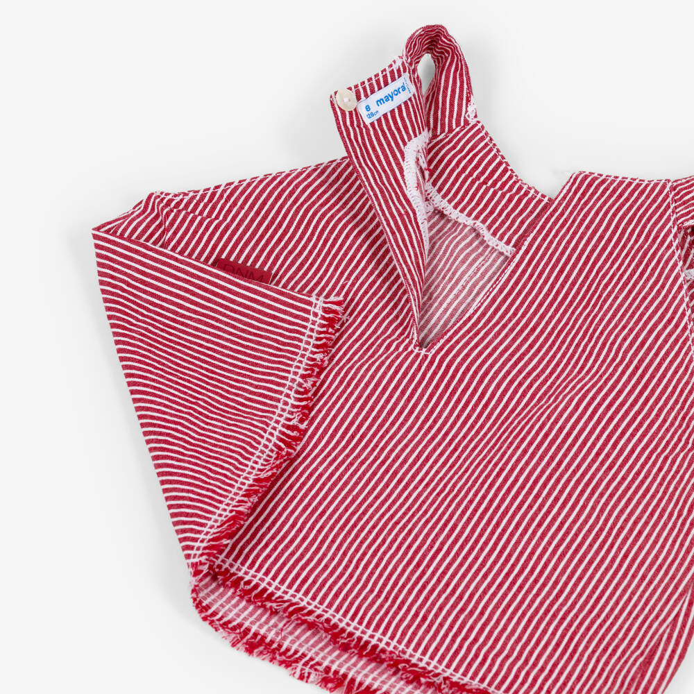 Mayoral-Girls' Scarlet Striped Halter Top | Childrensalon Outlet