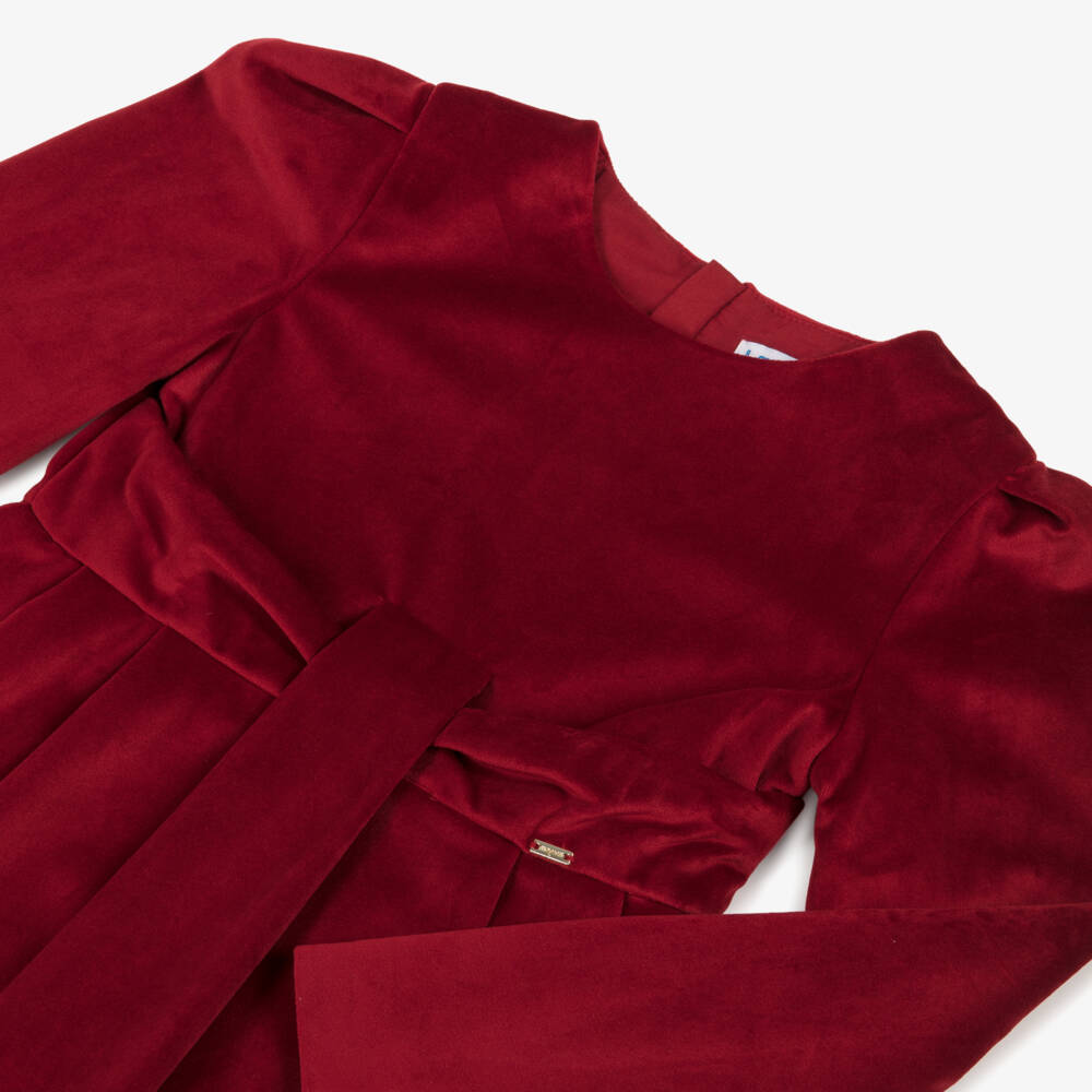 Mayoral-Girls Scarlet Velour Gown | Childrensalon Outlet
