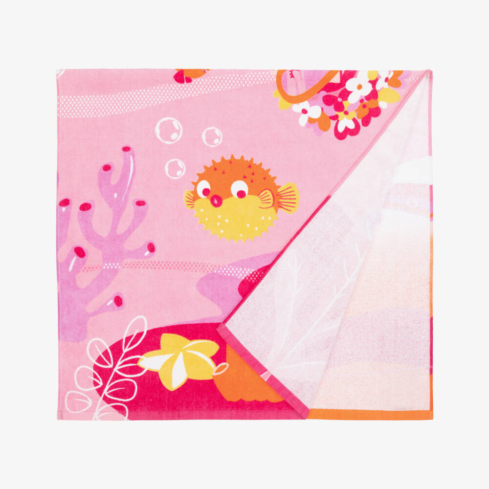 Mayoral-Girls Sea Adventure Pink Towel | Childrensalon Outlet