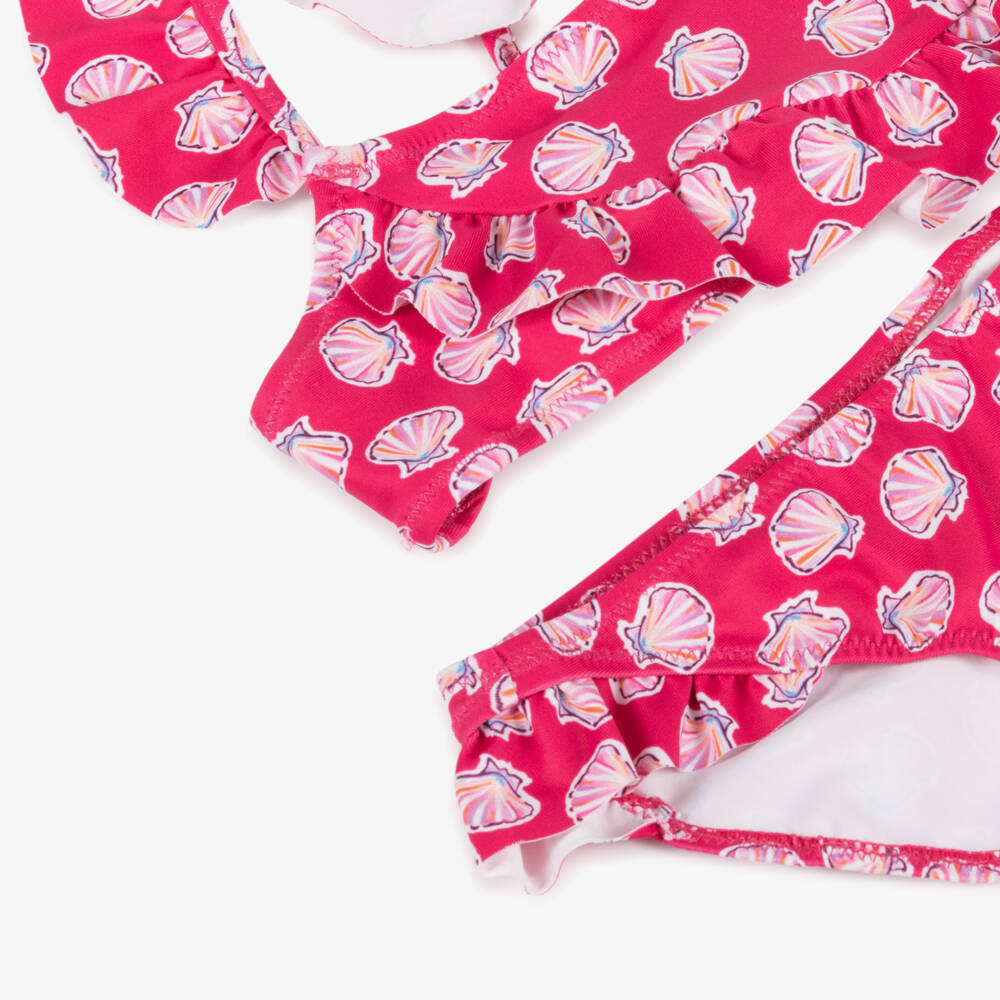 Mayoral-Girls Seashell Patterned Pink Bikini | Childrensalon Outlet