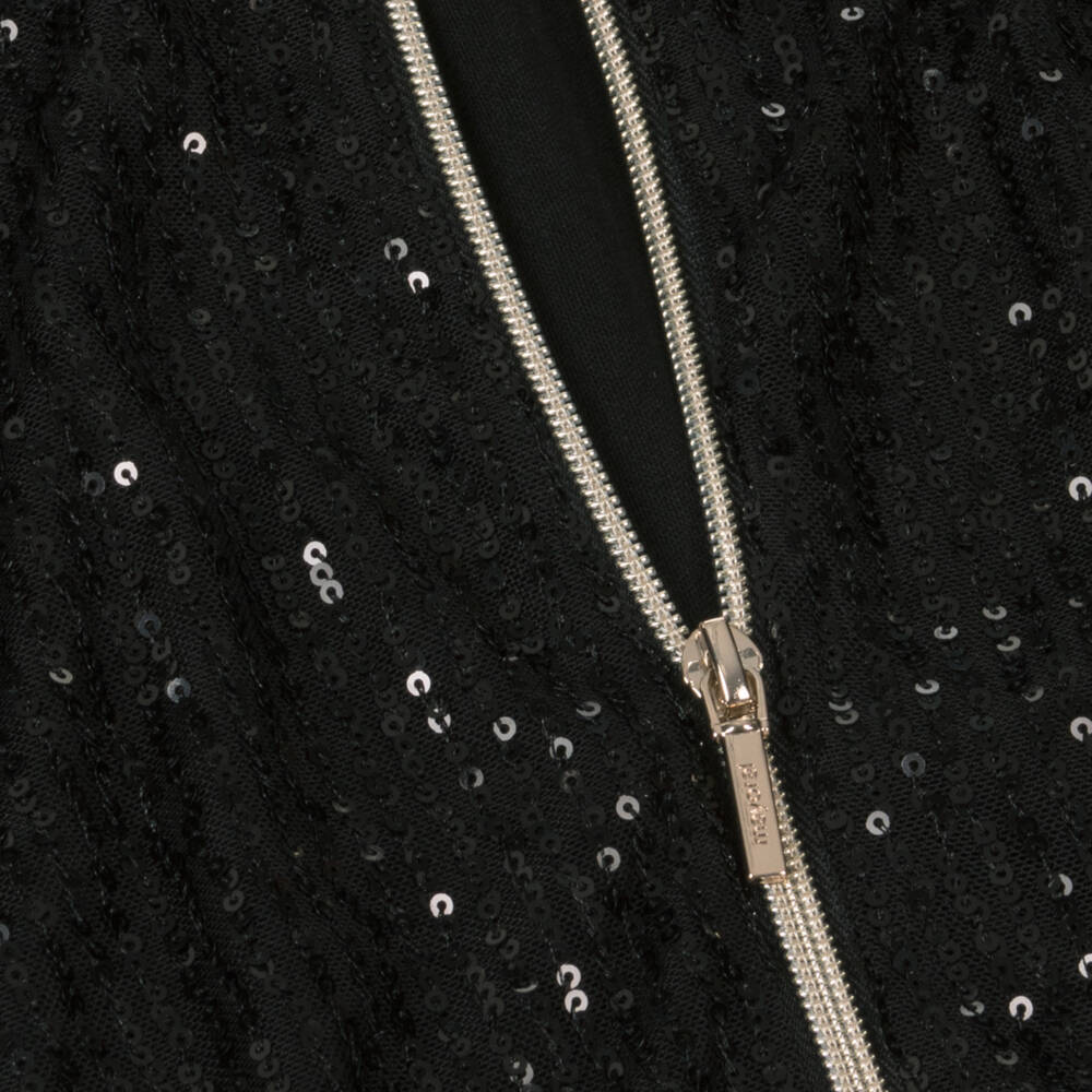 Mayoral-Girls Sequin Black Zip Jacket | Childrensalon Outlet