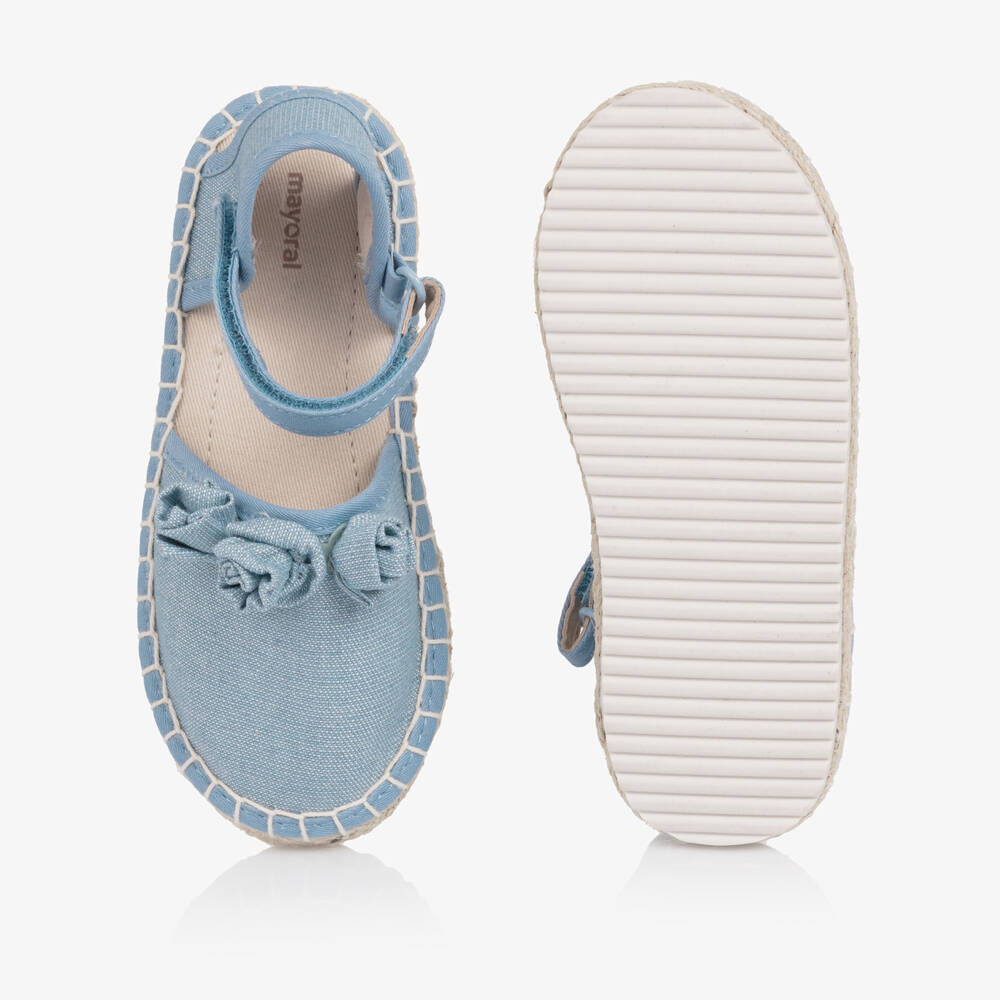 Mayoral-Girls Shimmering Blue Espadrille Shoes | Childrensalon Outlet