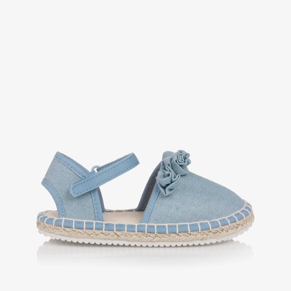 Mayoral-Girls Shimmering Blue Espadrille Shoes | Childrensalon Outlet