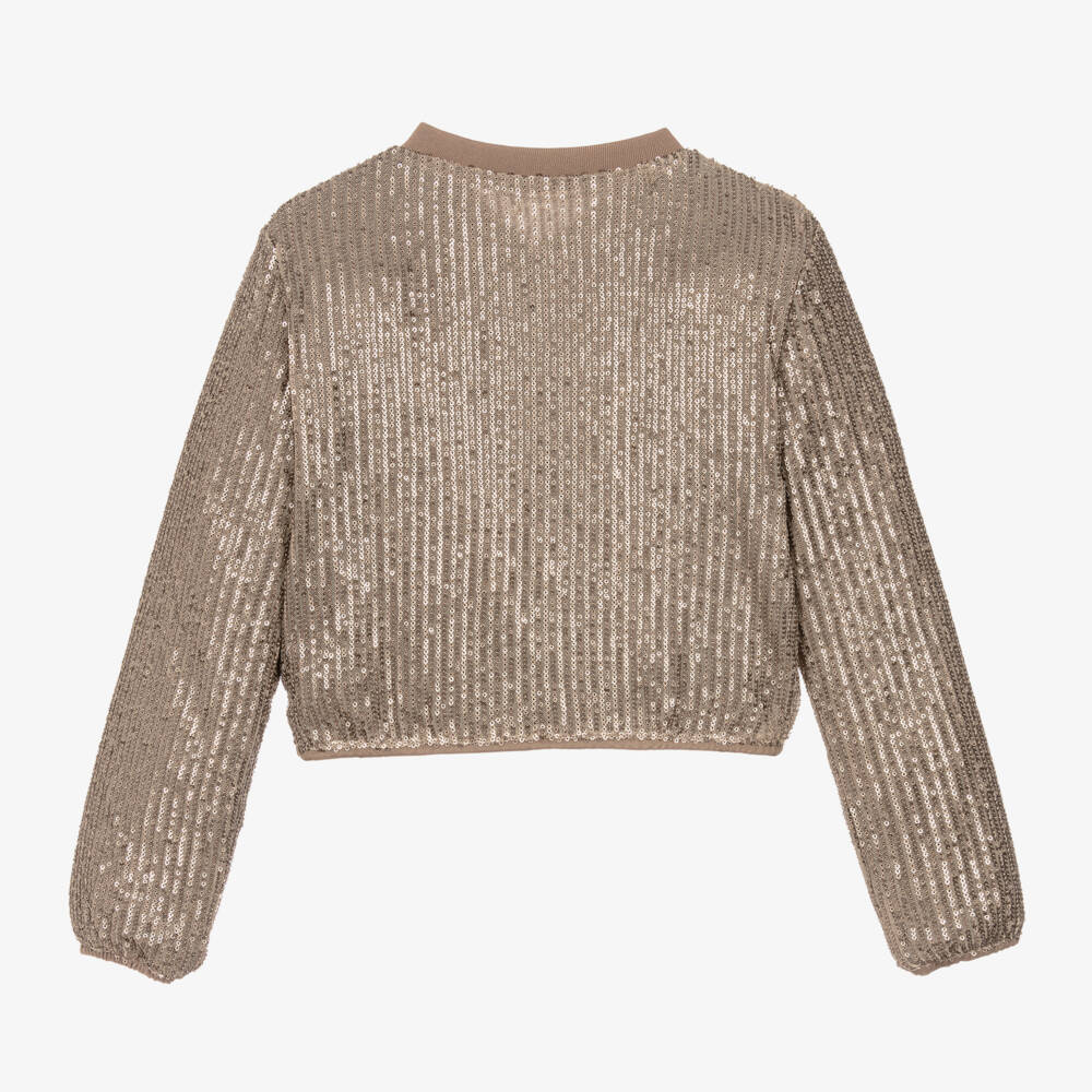 Mayoral-توب بسحاب بترتر لون ذهبي للبنات | Childrensalon Outlet