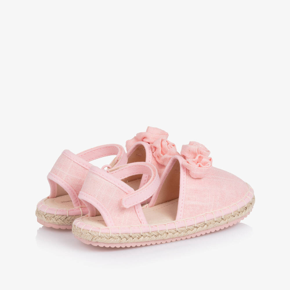 Mayoral-Girls Shimmering Pink Flower Espadrilles | Childrensalon Outlet