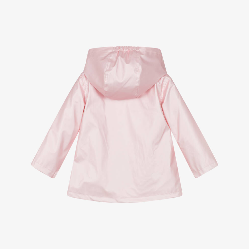 Mayoral-Girls Shimmering Pink Hooded Coat | Childrensalon Outlet