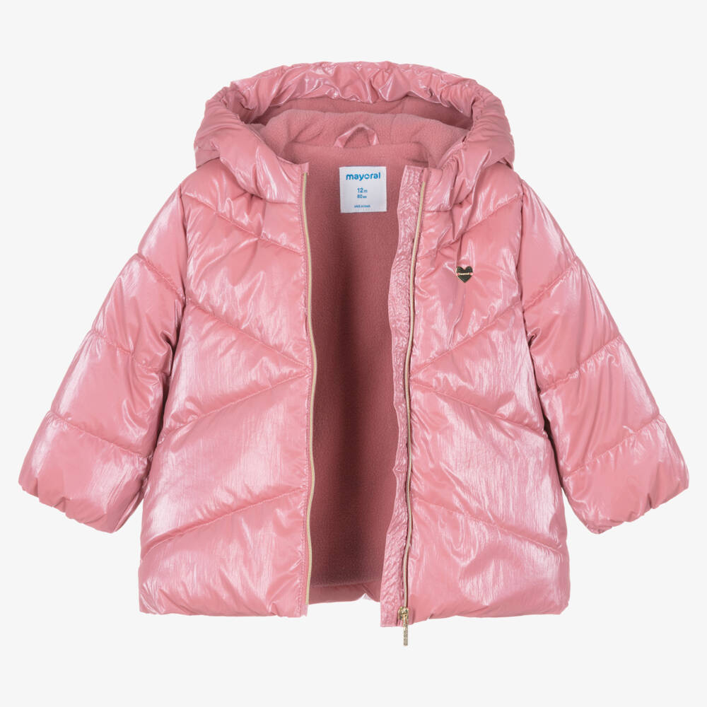 Mayoral-Розовый пуховик для девочек | Childrensalon Outlet