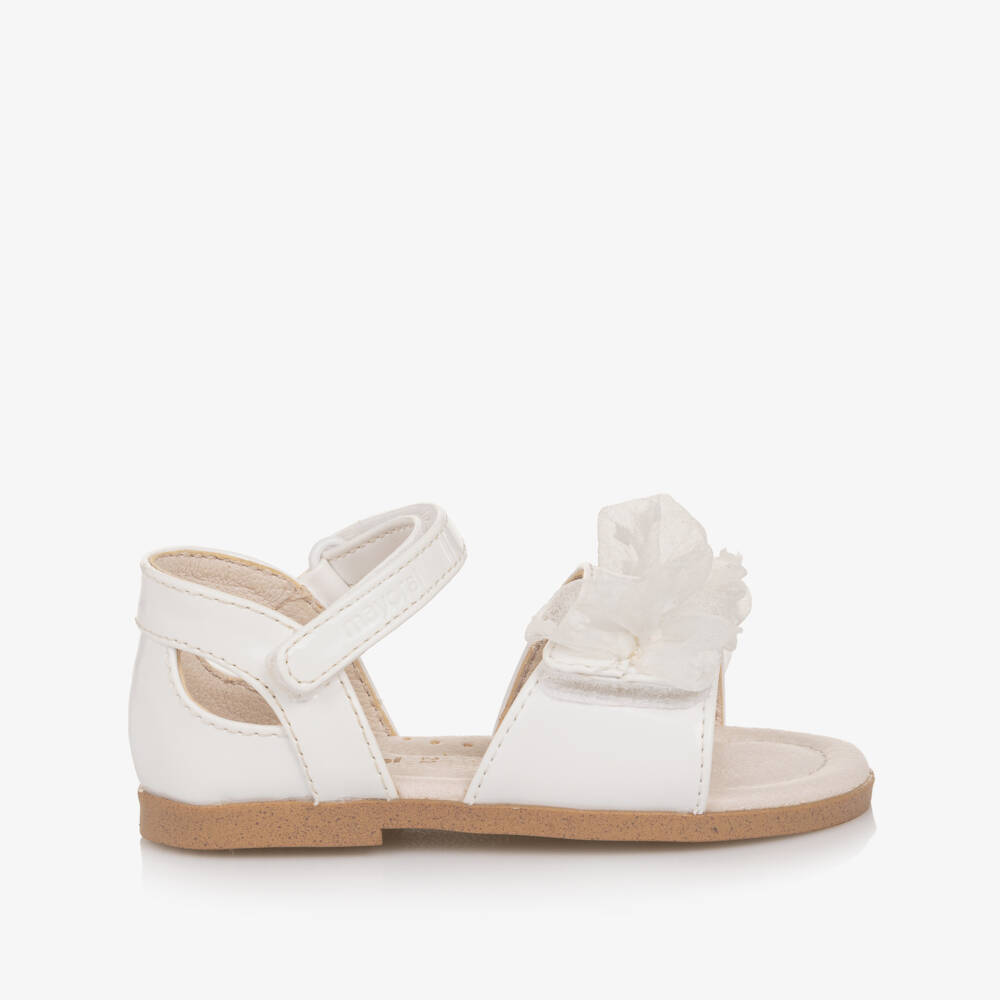 Mayoral-Girls Shimmering White Tulle Sandals | Childrensalon Outlet