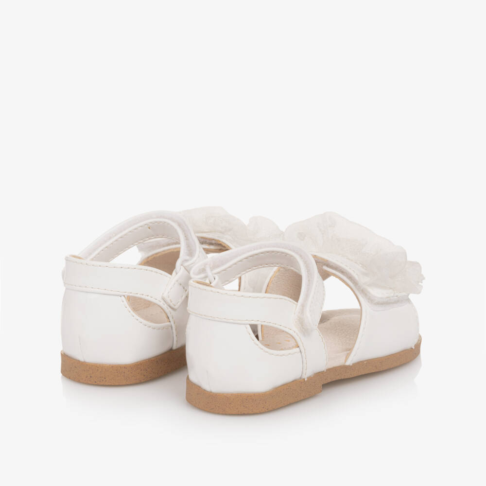 Mayoral-Girls Shimmering White Tulle Sandals | Childrensalon Outlet
