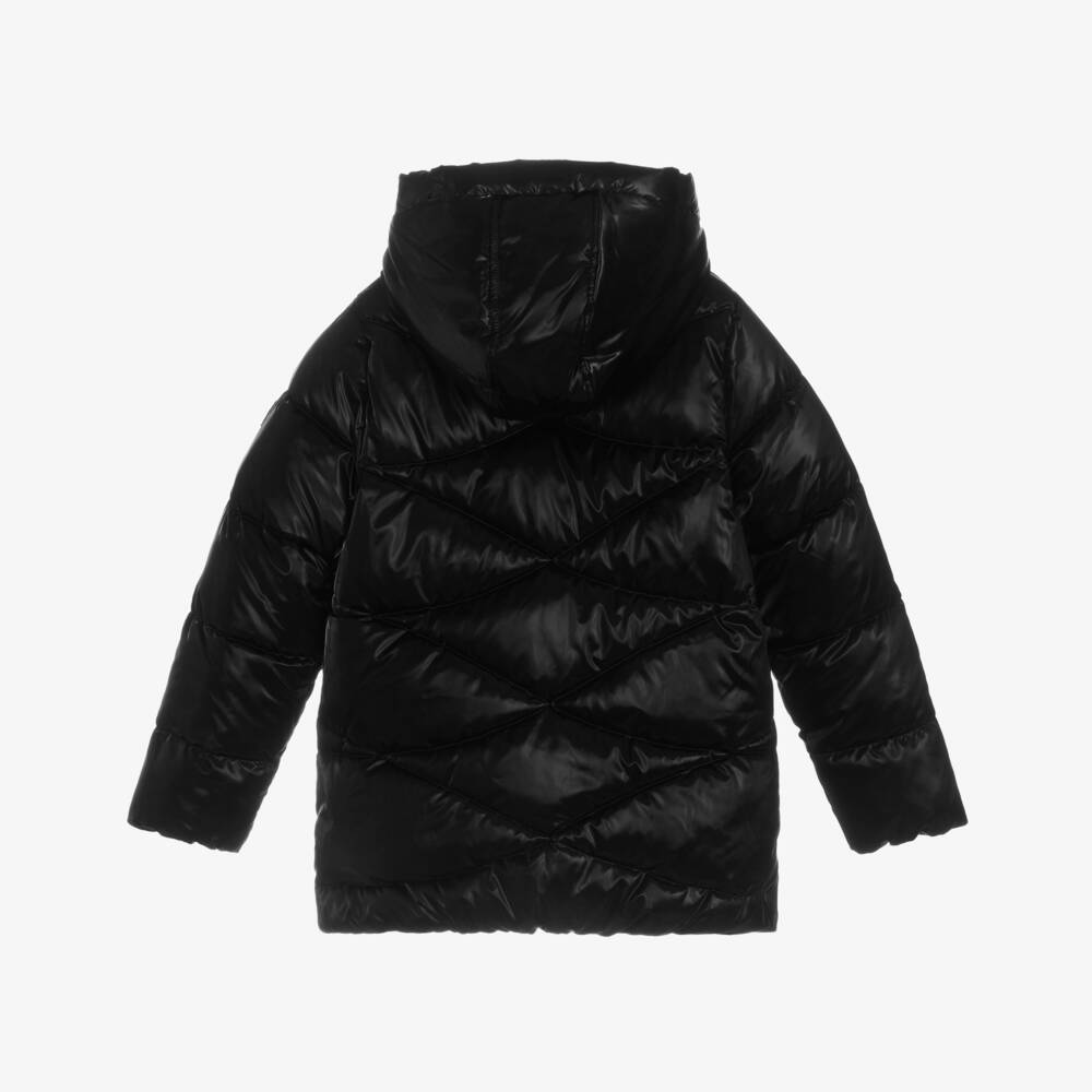 Mayoral-معطف منفوخ لامع أسود للبنات | Childrensalon Outlet
