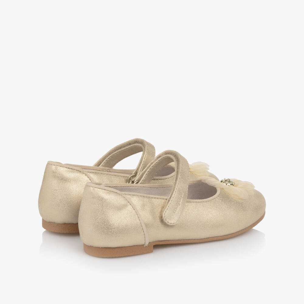 Mayoral-Girls Shiny Floral Ballet Flats | Childrensalon Outlet