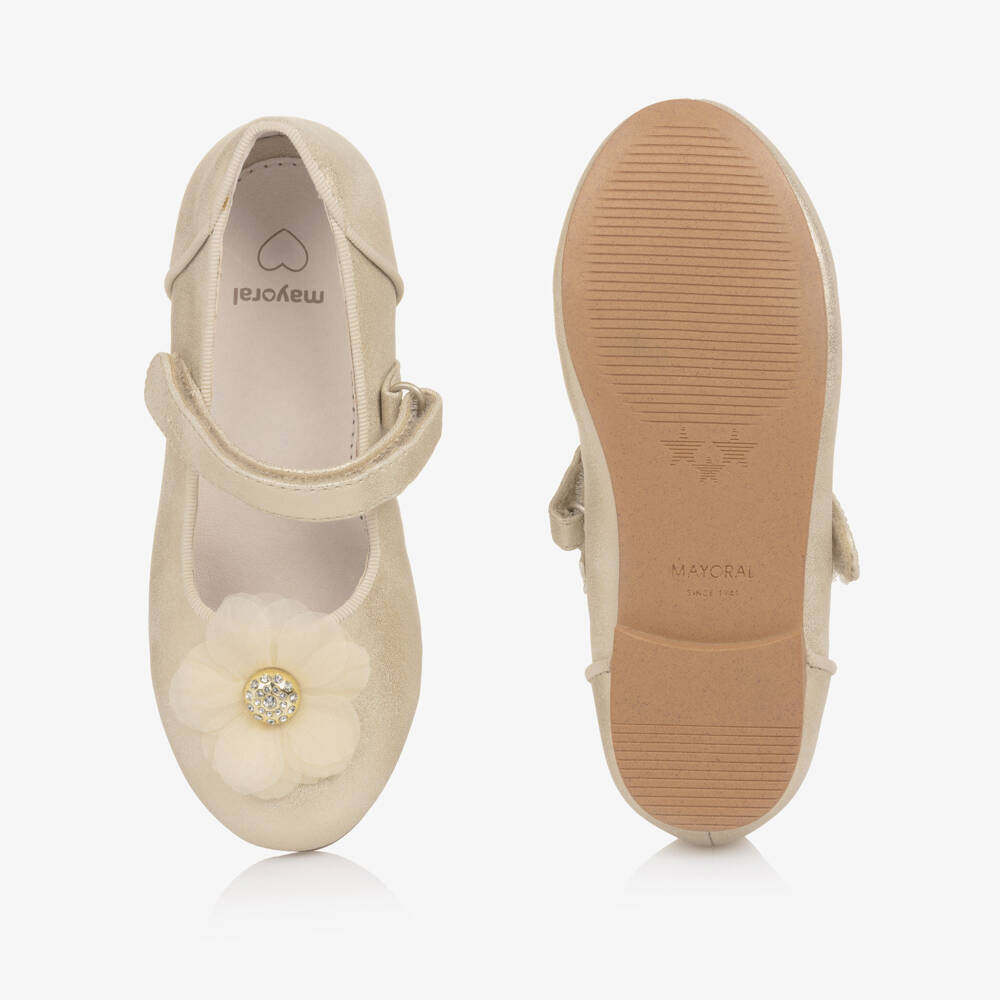 Mayoral-Girls Shiny Floral Ballet Flats | Childrensalon Outlet