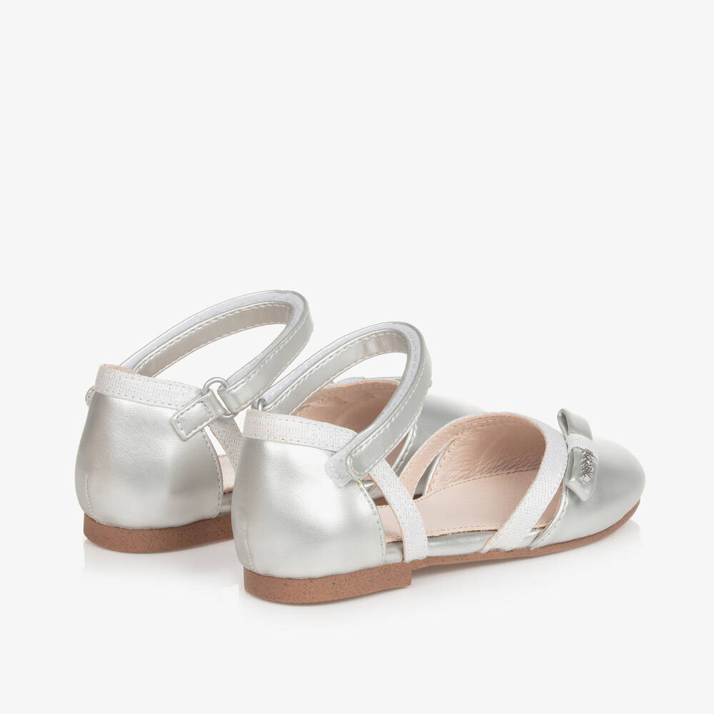 Mayoral-Girls Silver Bow Pumps | Childrensalon Outlet
