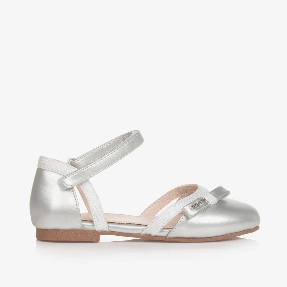 Mayoral-Girls Silver Bow Pumps | Childrensalon Outlet