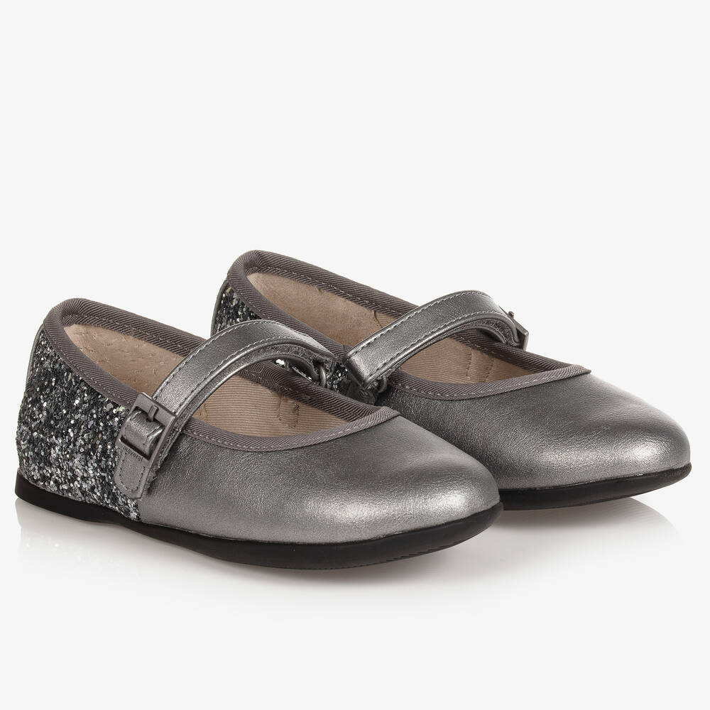 Mayoral - Girls Silver Glitter Shoes | Childrensalon